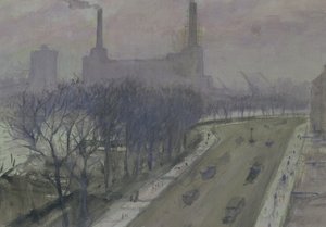 Elektrownia Battersea, ok. 1935 autorstwa Christopher Richard Wynne Nevinson