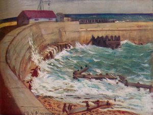 Przypływ, West Bay, ok. 1930 autorstwa Christopher Richard Wynne Nevinson