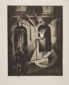 Złowieszcza paryska noc, wyd. 1929 (akwaforta) autorstwa Christopher Richard Wynne Nevinson