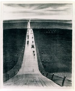 Droga z Arras do Bapaume, 1918 autorstwa Christopher Richard Wynne Nevinson