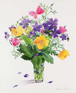 Maki i Pelargonie (wc na papierze) autorstwa Christopher Ryland