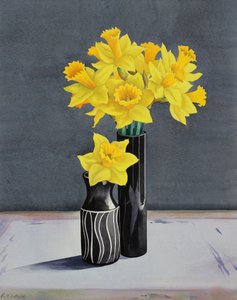 Martwa natura żonkile (akwarela na papierze) autorstwa Christopher Ryland