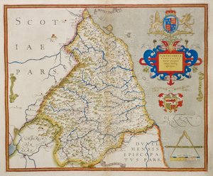 Mapa Northumbrii z „Atlasu Anglii i Walii”