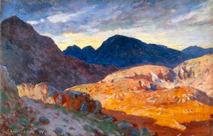 „Zachód słońca na walijskich wzgórzach”, 1893-1934