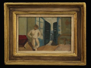 Chłopiec w sypialni, ok. 1920 autorstwa Christopher Wood