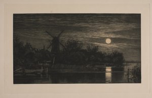 Księżycowy wieczór w Tubæk autorstwa Cilius Johannes Konrad Andersen