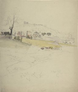 Widok kopalni na skraju miasta, 1840-49. autorstwa Circle of John Ruskin.