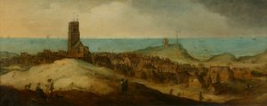 Egmond aan Zee (olej na desce) autorstwa Claes Jacobsz. van der Heck