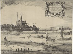 Profil Deventera (płyta IV) autorstwa Claes Jansz. Visscher (II) (possibly)