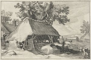 Gospodarstwo rolne Krajobrazy z farmami (tytuł serii) autorstwa Claes Jansz. Visscher (II)