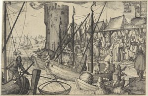 Targ Rybny autorstwa Claes Jansz. Visscher (II)