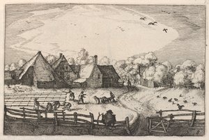 Blekerye aededuyne zlokalizowane (farmy i pola wybielające) autorstwa Claes Jansz Visscher