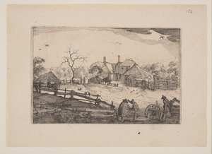 Zajazd Ojca, z widoków w okolicach Haarlemu (Plaisante Plaetsen) autorstwa Claes Jansz. Visscher