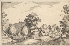 Village Road, tablica 12 z 1610 autorstwa Claes Jansz Visscher