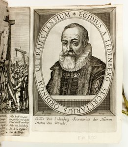 Album z holenderskimi drukami politycznymi i pamfletami dotyczącymi księcia Mauritsa Orańskiego i Johana van Oldenbarnevelta autorstwa Claes Jansz. Visscher II
