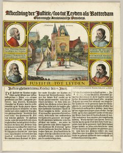 Egzekucja arminian w Lejdzie autorstwa Claes Jansz. Visscher II