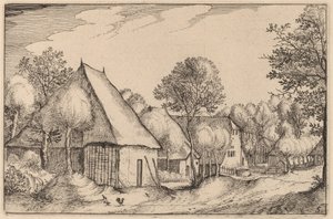Gospodarstwo autorstwa Claes Jansz Visscher after Johannes van Doetechum, the Elder after Lucas