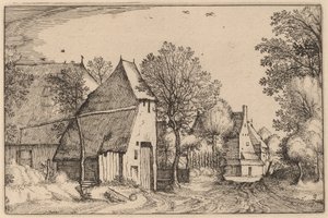 Wiejska Droga autorstwa Claes Jansz Visscher after Johannes van Doetechum, the Elder after Lucas