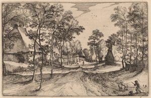 Wiejska Droga autorstwa Claes Jansz Visscher after Johannes van Doetechum, the Elder after Lucas