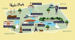 Mapa Hyde Parku autorstwa Claire Huntley