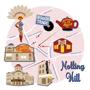 Mapa Notting Hill autorstwa Claire Huntley