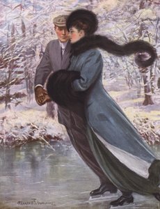 Miłość śmieje się zimą autorstwa Clarence F. Underwood