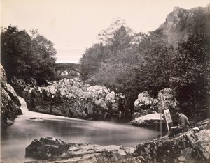 Most Lledr, w pobliżu Bettws-y-coed (odbitka albumu z mokrego negatywu kolodionowego)