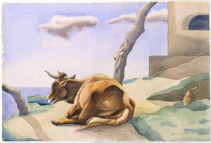 Cierpliwa krowa autorstwa Clarence Holbrook Carter