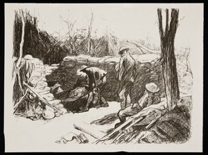 „Zaawansowana stacja opatrunkowa we Francji”, 1917 autorstwa Claude Allin Shepperson