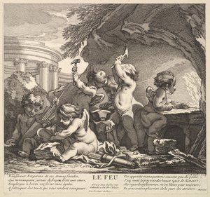 Ogień, XVIII wiek. autorstwa Claude Augustin Duflos