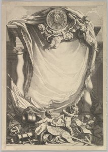 Ramka do talerza dedykacyjnego, XVIII wiek. autorstwa Claude Augustin Duflos