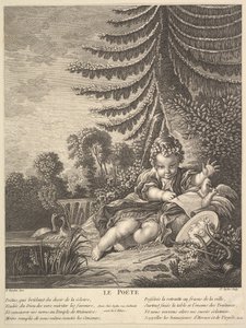 Poeta, ca. 1753. autorstwa Claude Augustin Duflos