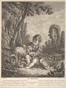 Pasterz, ok.1753. autorstwa Claude Augustin Duflos
