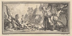 Odpoczynek żołnierzy tureckich, 1746-47. autorstwa Claude Augustin Duflos