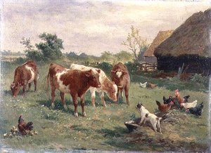 Pies w żłobie (olej na płótnie ułożony na desce) (dla par zob. 70858) autorstwa Claude Cardon