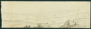 Widok Jebel Sunnin i Kefr Silwan z B