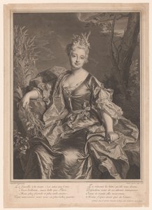 Portret Marguerite Henriette de La Briffe Le Bret jako Ceres autorstwa Claude Drevet