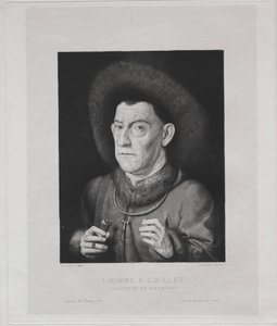 Mężczyzna z różowym autorstwa Claude Ferdinand Gaillard