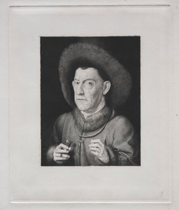 Mężczyzna z różowym. autorstwa Claude Ferdinand Gaillard