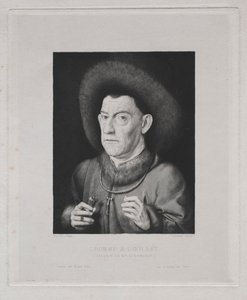 Mężczyzna z różowym. autorstwa Claude Ferdinand Gaillard