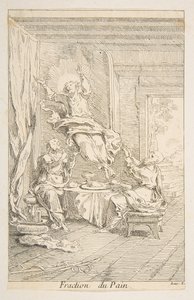 Podział Chleba.n.d. Twórcy: Claude Gillot, Jacques Gabriel Huquier. autorstwa Claude Gillot, Jacques Gabriel Huquier