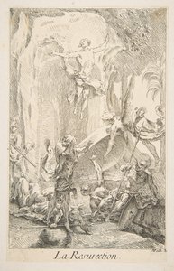 Zmartwychwstanie.n.d. Twórcy: Claude Gillot, Jacques Gabriel Huquier.