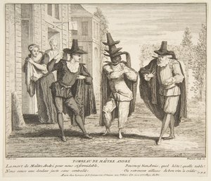 Śmierć Maitre Andre.n.d. Twórcy: Claude Gillot, Jacques Gabriel Huquier.