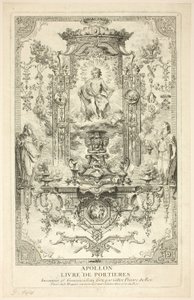 Apollo, z Księgi Portierów autorstwa Claude Gillot