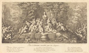 Feste de Diane, Troublee par des Satyres (Święto Diany przerwane przez Satyrów) autorstwa Claude Gillot