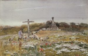 Na rozdrożu (akwarela na papierze)