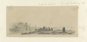 Krajobraz z kanałem, wędkarzami i mleczarzem Recueil de quatre-vingt-cinq estampes originales (tytuł serii) autorstwa Claude Henri Watelet (possibly)