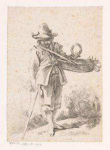 Młody sprzedawca piekarni w krajobrazie autorstwa Claude Henri Watelet
