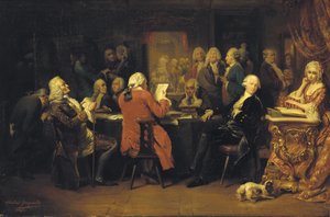 Voltaire w czytelni w Procope