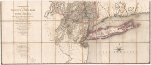 Sauthierin korografinen kartta New Yorkin maakunnasta [kartan alaosa]puola autorstwa Claude Joseph Sauthier
